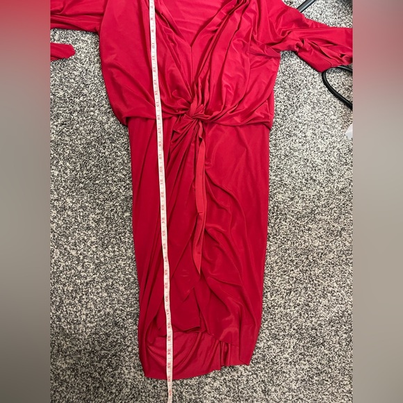 MISA Los Angeles Teget Knot Front Dress In Red Sz Small Like New Evening party - Picture 13 of 14